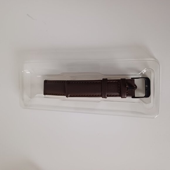 Coffee Brown Watch Band for Smart Watches with Quick Release Button Width 18 mm - Picture 3 of 7